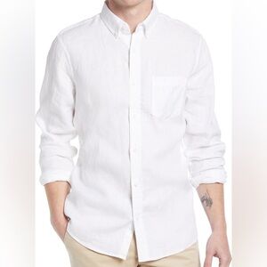 100% Linen Nordstrom Trim Fit Button Down Shirt